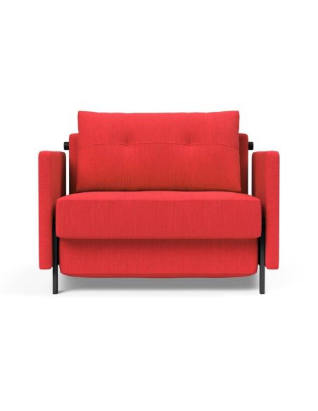 Poltrona letto con braccioli Cubed Arm 90 - 511 Elegance Red