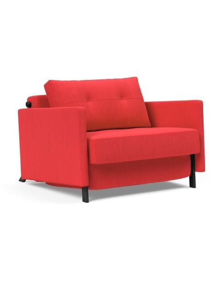 Poltrona letto con braccioli Cubed Arm 90 - 511 Elegance Red