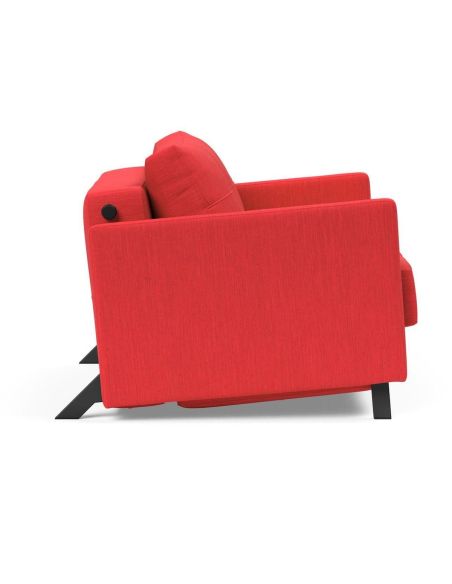 Poltrona letto con braccioli Cubed Arm 90 - 511 Elegance Red