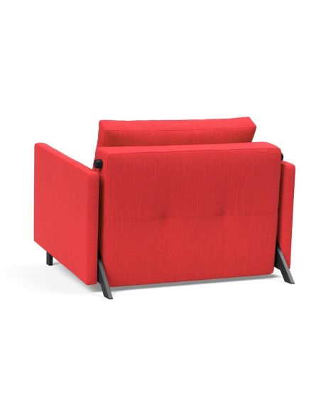 Poltrona letto con braccioli Cubed Arm 90 - 511 Elegance Red