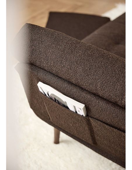 Divano letto singolo Rollo lettino salvaspazio 80x200 cm - 358 Taura Chocco Divano letto singolo Rollo lettino salvaspazio 80x200 cm - 358 Taura Chocco