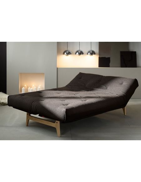 Divano letto matrimoniale Aslak regolabile inclinabile - 358 Taura Chocco