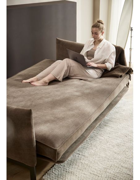 Divano letto a 2 posti sfoderabile Junus - 411 Esina Cedar Brown Divano letto a 2 posti sfoderabile Junus - 411 Esina Cedar Brown