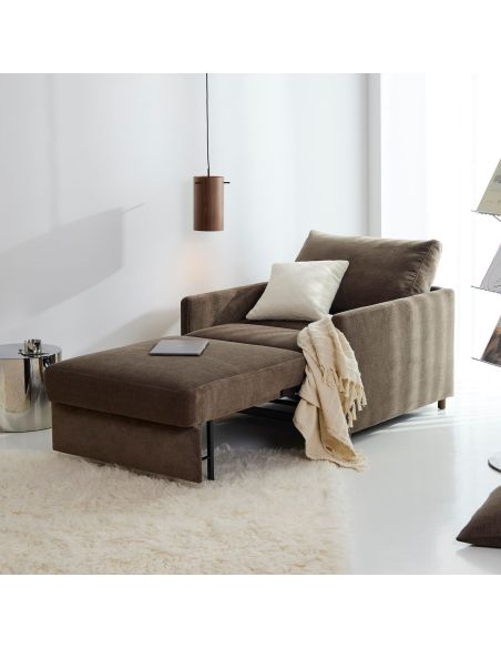Poltrona letto con braccioli Neah Slim - 411 Esina Cedar Brown Poltrona letto con braccioli Neah Slim - 411 Esina Cedar Brown