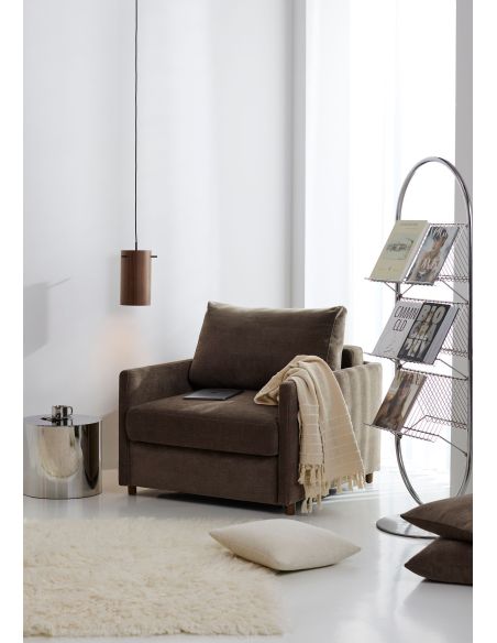 Poltrona letto con braccioli Neah Slim - 411 Esina Cedar Brown Poltrona letto con braccioli Neah Slim - 411 Esina Cedar Brown