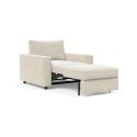 Poltrona letto con braccioli imbottiti Neah - 357 Taura Off White