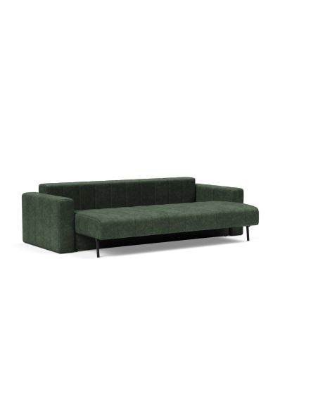 Divano letto matrimoniale con braccioli Akello Arms - 281 Avella Pine Green