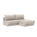 Divano letto matrimoniale con penisola Akello Lounger - 280 Avella Sand