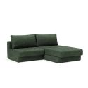 Divano letto matrimoniale con penisola Akello Lounger - 281 Avella Pine Green