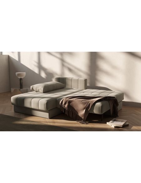 Divano letto matrimoniale con penisola Akello Lounger - 280 Avella Sand Divano letto matrimoniale con penisola Akello Lounger - 280 Avella Sand