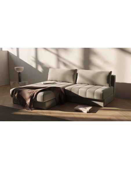 Divano letto matrimoniale con penisola Akello Lounger - 280 Avella Sand Divano letto matrimoniale con penisola Akello Lounger - 280 Avella Sand