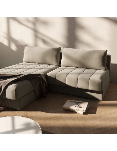 Divano letto matrimoniale con penisola Akello Lounger - 280 Avella Sand Divano letto matrimoniale con penisola Akello Lounger - 280 Avella Sand