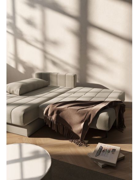 Divano letto matrimoniale con penisola Akello Lounger - 280 Avella Sand Divano letto matrimoniale con penisola Akello Lounger - 280 Avella Sand