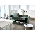 Divano letto matrimoniale con penisola e braccioli Akello Lounger Arms - 281 Avella Pine Green