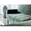 Divano letto matrimoniale con penisola e braccioli Akello Lounger Arms - 281 Avella Pine Green