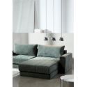 Divano letto matrimoniale con penisola e braccioli Akello Lounger Arms - 281 Avella Pine Green