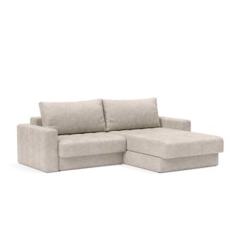 Divano letto matrimoniale con penisola e braccioli Akello Lounger Arms - 281 Avella Pine Green 2