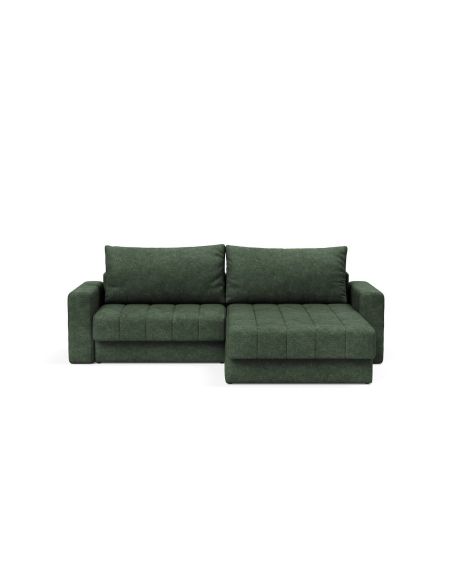 Divano letto matrimoniale con penisola e braccioli Akello Lounger Arms - 281 Avella Pine Green