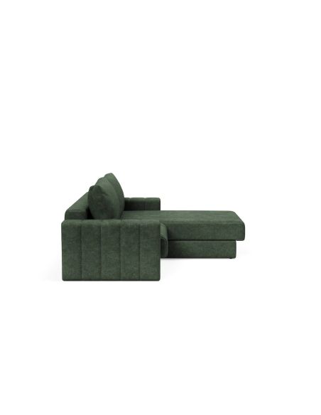 Divano letto matrimoniale con penisola e braccioli Akello Lounger Arms - 281 Avella Pine Green
