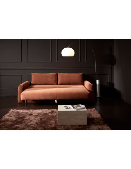 Divano letto matrimoniale con braccioli Cone - 412 Esina Rust Orange