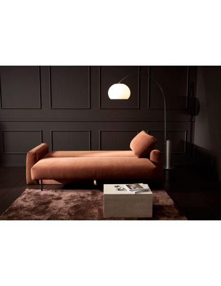 Divano letto matrimoniale con braccioli Cone - 412 Esina Rust Orange