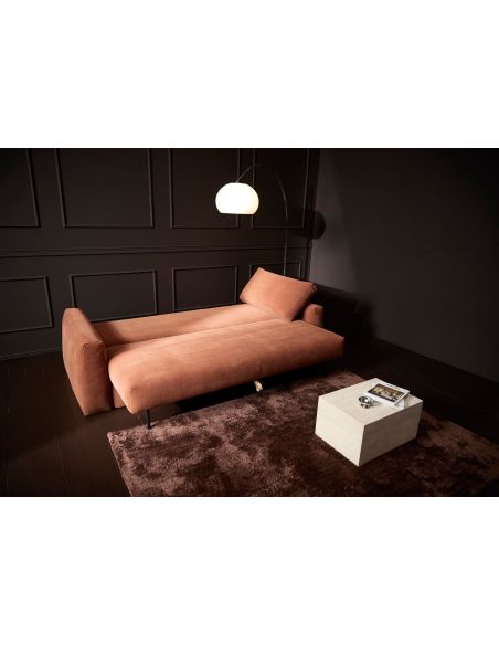 Divano letto matrimoniale con braccioli Cone - 412 Esina Rust Orange