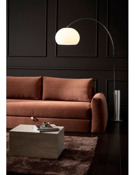 Divano letto matrimoniale con braccioli Cone - 412 Esina Rust Orange