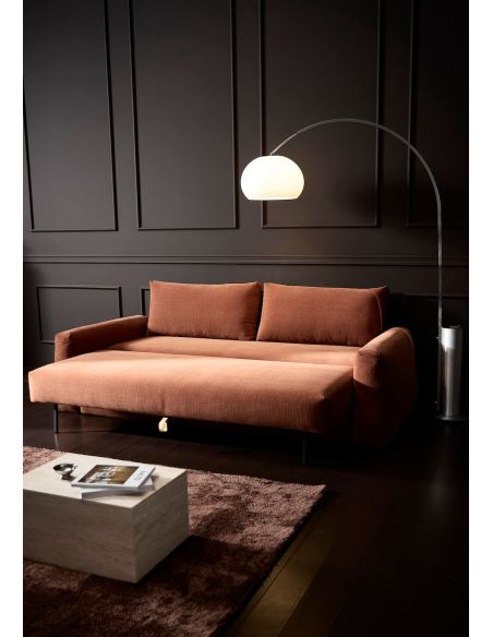 Divano letto matrimoniale con braccioli Cone - 412 Esina Rust Orange