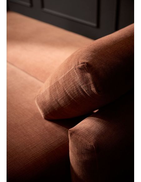 Divano letto matrimoniale con braccioli Cone - 412 Esina Rust Orange