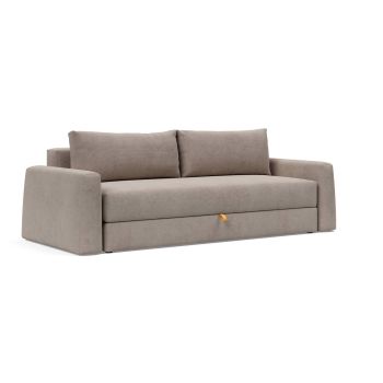 Divano letto matrimoniale con braccioli Cone - 318 Cordufine Beige
