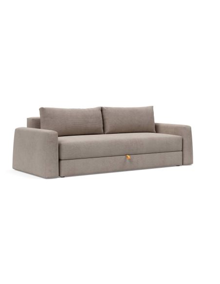 Divano letto matrimoniale con braccioli Cone - 318 Cordufine Beige