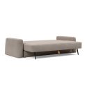 Divano letto matrimoniale con braccioli Cone - 318 Cordufine Beige
