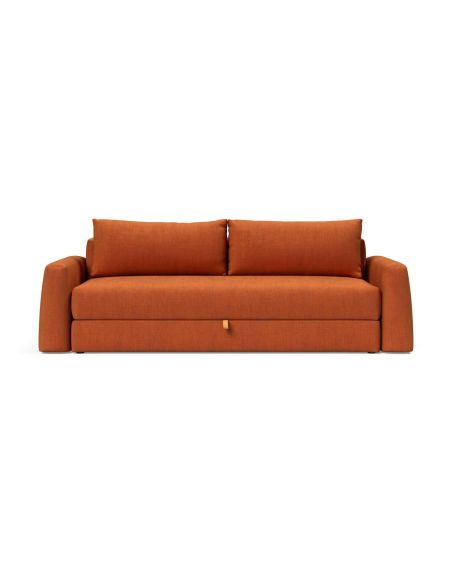 Divano letto matrimoniale con braccioli Cone - 412 Esina Rust Orange