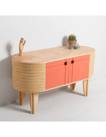 Mobile porta TV in legno multi-strato Curvi