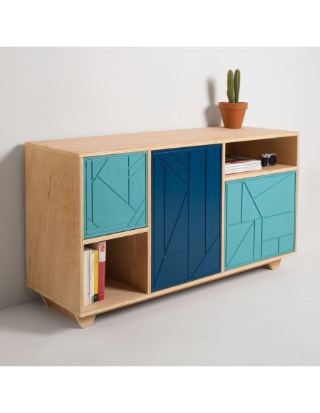 Madia moderna in legno Geometric