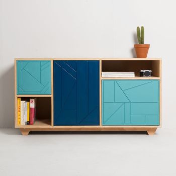 Madia moderna in legno Geometric 2