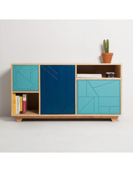 Madia moderna in legno Geometric