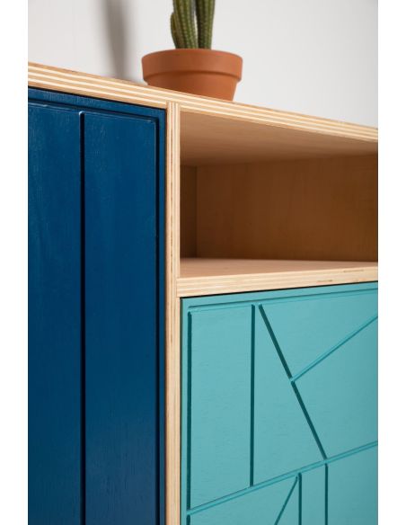 Madia moderna in legno Geometric