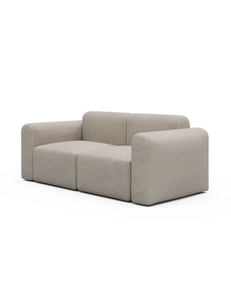 Divano a due posti con braccioli Rund - 816 Aivi Lace Beige