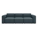 Divano a tre posti con braccioli Rund A3L - Denari 489 Royal Blue