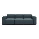 Divano a tre posti con braccioli Rund A3L - Denari 489 Royal Blue