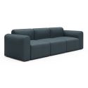 Divano a tre posti con braccioli Rund A3L - Denari 489 Royal Blue