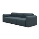 Divano a tre posti con braccioli Rund A3L - Denari 489 Royal Blue