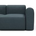 Divano a tre posti con braccioli Rund A3L - Denari 489 Royal Blue