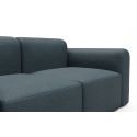 Divano a tre posti con braccioli Rund A3L - Denari 489 Royal Blue