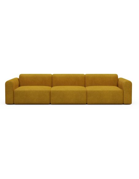 Divano design moderno Rund B3L - Bouclé 536 Ochre
