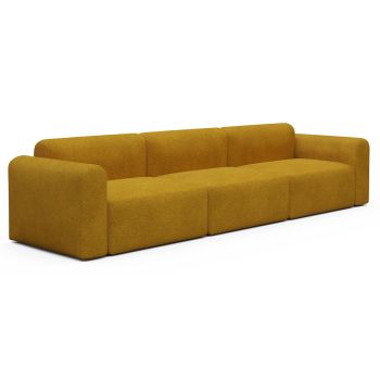 Divano design moderno Rund B3L - Bouclé 536 Ochre 2