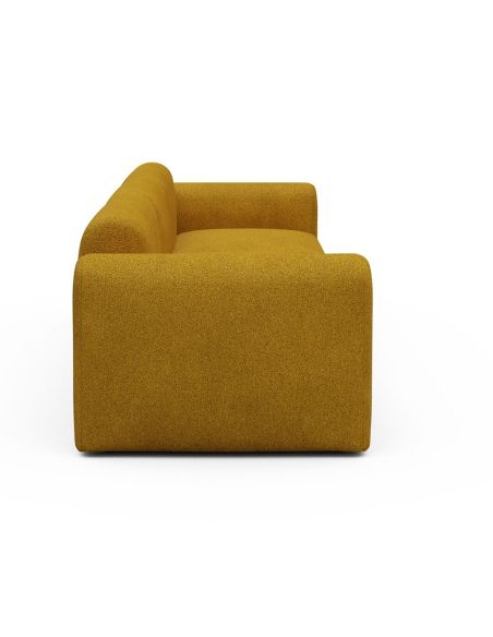 Divano design moderno Rund B3L - Bouclé 536 Ochre