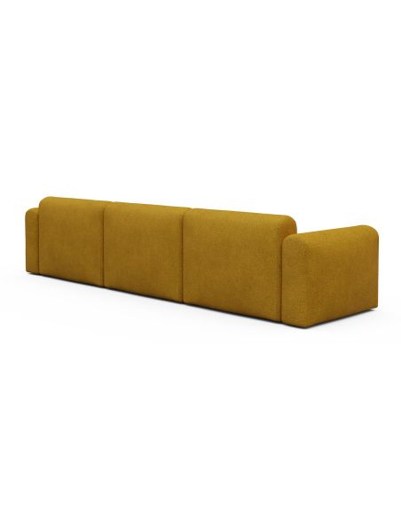 Divano design moderno Rund B3L - Bouclé 536 Ochre