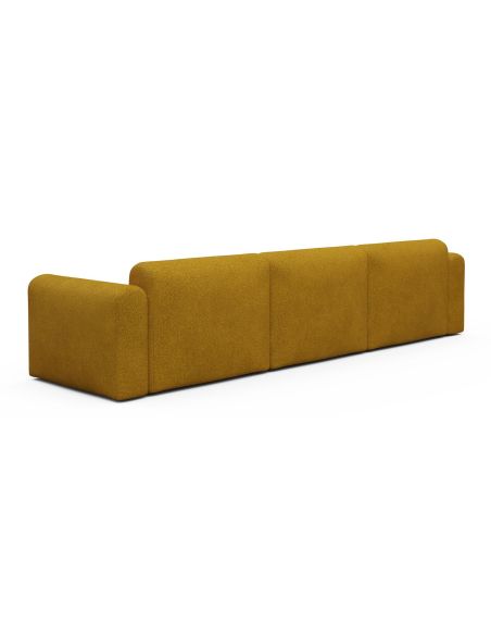 Divano design moderno Rund B3L - Bouclé 536 Ochre